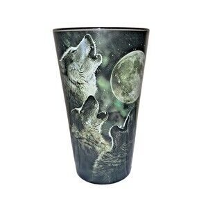Antonia Neshev Just Funky Three Wolves Drinking Glass Tumbler